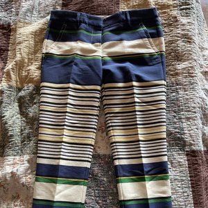 J. Crew Stripe Ankle High Slack Size 2